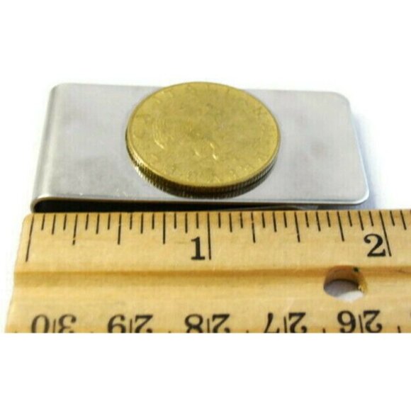 L200 Republica Italiana Money Clip Stainless Steel Wallet Cash ID Holder Silver - Picture 3 of 7